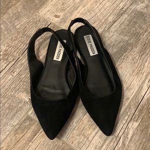 Steve Madden suede pointy toe sling back flats